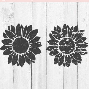 Sunflower SVG - Flower SVG - Grunge Sunflower - Grunge Flower SVG - Distressed Flower Svg - Distressed Sunflower Svg - Sunflower Clipart