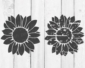 Download Sunflower stencil | Etsy