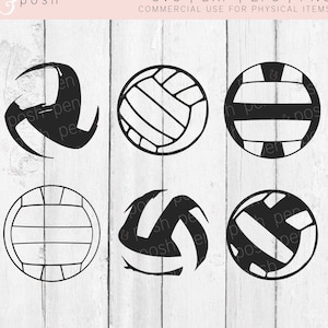 Volleyball SVG | DXF Cut FIle for Silhouette & Cricut    Multiple Volleyball Vector Graphic Package