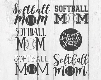 Softball Mom SVG - Softball SVG - Softball Mom Dxf - Softball Mom   - Softball Mom Clipart - Softball Mom Cut Files