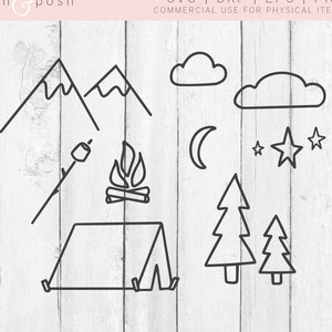 Camping SVG - Camp SVG - Camping SVG Bundle - Mountain Svg - Outdoor Svg - Camping Cut File - Svg Files for Cricut - Summer Svg - Camper