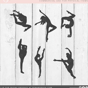 Danza SVG - Archivos SVG de danza - Bailarina SVG - Paquete de archivo de corte de bailarina - Archivo de corte de danza para Cricut y Silhouette - Clipart de danza