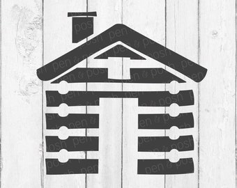 Printable Log Cabin Stencils