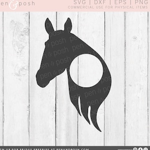 Horse Monogram SVG - Horse Head Monogram SVG - Horse SVG - Horse Head  Monogram  Cricut Monogram