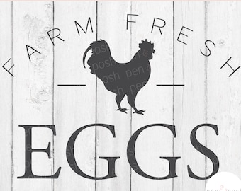 Farm Fresh Eggs SVG - Farm Fresh Eggs - Farmhouse SVG - Farm Fresh SVG - Fresh Eggs svg - Farm svg - Farmhouse svg - Fresh Eggs