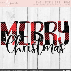 Buffalo Plaid SVG - Plaid Christmas Svg - Buffalo Plaid Cut Files - Christmas Svg - Merry Christmas Svg - Christmas Svg - Digital Download