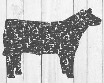 Steer Svg - Cow Svg - Cattle Svg - Distressed Cow Svg - Steer Svg Files - Cattle Svg Files - Cow Svg Files - Grunge Cow Svg - Grunge Cow Svg