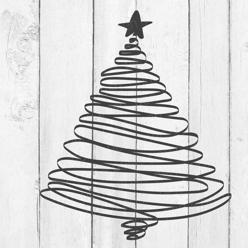 Christmas Tree SVG Ribbon Christmas Tree SVG Christmas Etsy