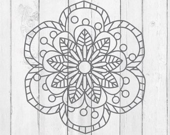 Mandala SVG - Mandala Flower SVG - Flower Svg - Mandala Svg Files - Mandala Monogram - Flower Mandala Svg - Svg Files - Flower Clipart - Svg