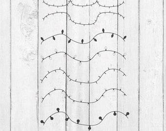 Christmas Light Strand SVG - String Lights SVG - String Lights Clipart - Christmas Lights Clip Art - Light strand clip art- Digital Download