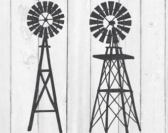 Windmill Svg - Rustic Windmill Svg - Farm Svg - Farmhouse  Svg - Farm Windmill SVG - Digital Download - Digital Download Cut Files - SVG