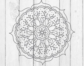 Mandala SVG - Mandala Flower SVG - Zentangle Svg - Mandala Svg Files - Lace Monogram - Zentangle Clip Art  - Svg Files - Lace Clipart - Svg