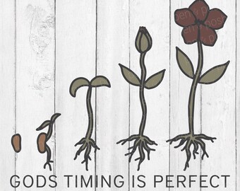 Gods Timing Is Perfect Svg -  Spiritual Sayings Svg- Spiritual Quotes Svg - Digital Download - Svg - PNG - Cut Files for Cricut - Cut File