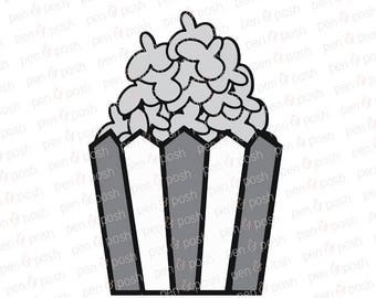 Popcorn SVG - Popcorn Clip Art - Popcorn Graphic - Popcorn SVG - Popcorn Cut File - Popcorn DXF - Popcorn  - Cricut Silhouette