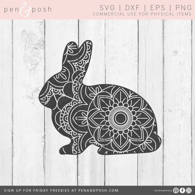 Download Rabbit SVG Bunny SVG Easter Bunny SVG Mandala Rabbit Svg ...