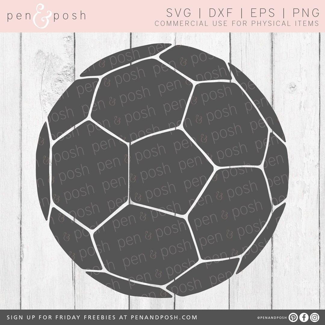 Soccer Ball SVG - Soccer Ball DXF - Soccer Ball Clipart - Soccer Ball ...