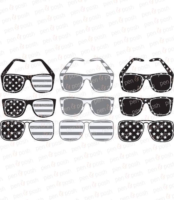 Download Flag Sunglasses SVG Flag Sunglasses Clip Art Sunglasses | Etsy
