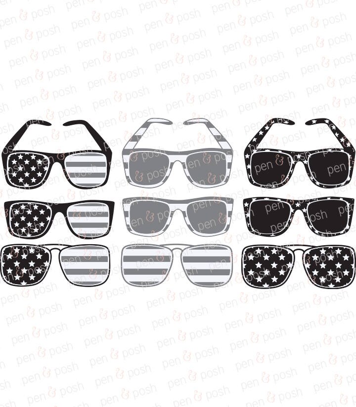 Download Flag Sunglasses SVG Flag Sunglasses Clip Art Sunglasses | Etsy
