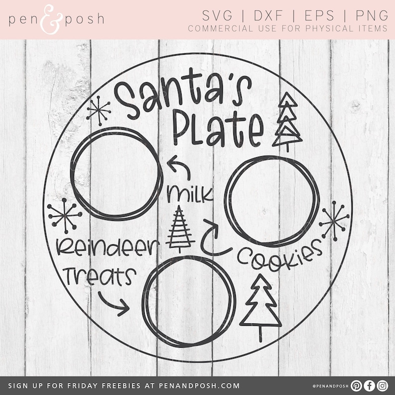 Santa Plate Santa Plate SVG Santa Plate SVG File Santa Plate Png Santa Plate and Cookies Christmas SVG Digital Download Svg image 1