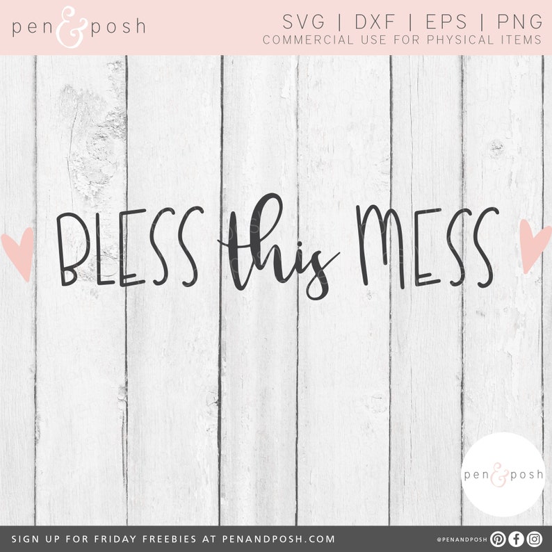 Bless This Mess SVG SVG File Sayings Bless SVG House | Etsy