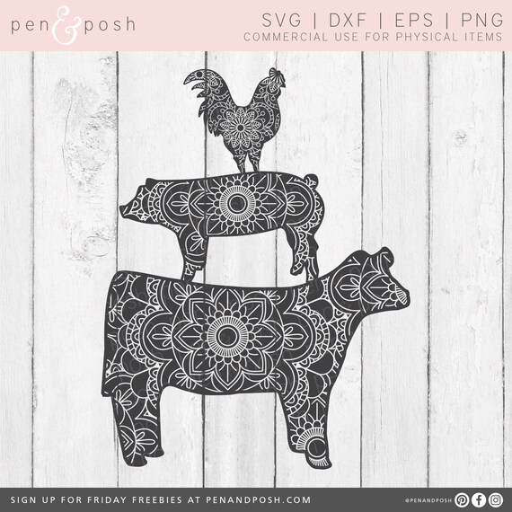 Download Mandala Animal Svg Mandala Svg Show Pig Svg Zentangle Etsy