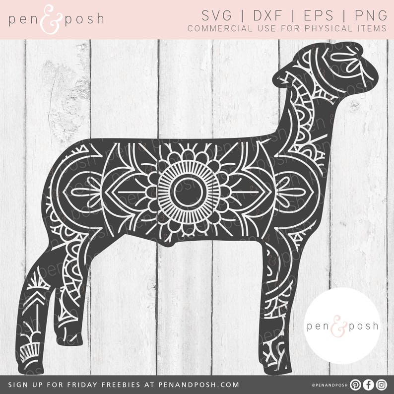 Show Animals SVG Show Pig Svg Show Goat Svg Show Lamb Show Steer Mandala Show Animals Zentangle Show Pig SVG Mandala Animal image 7