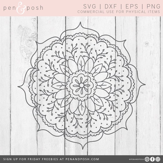 Download Mandala Svg Mandala Flower Svg Zentangle Svg Mandala Svg Etsy