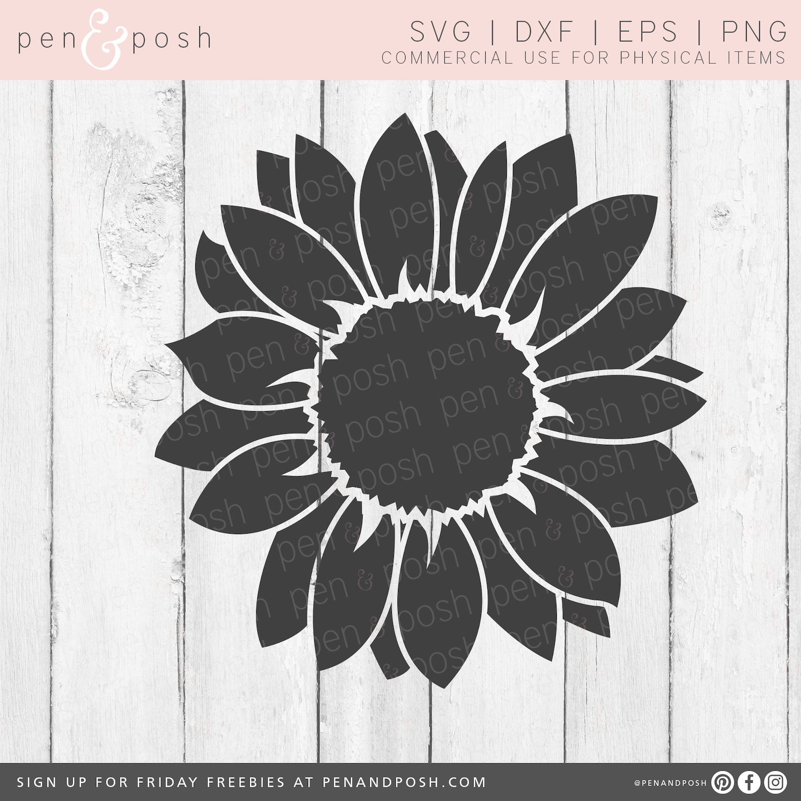 Sunflower SVG - Flower SVG - Grunge Sunflower - Grunge Flower SVG ...