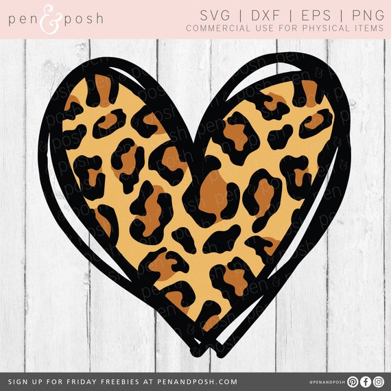 Download Leopard Heart SVG Leopard Print SVG Leopard Print SVG | Etsy
