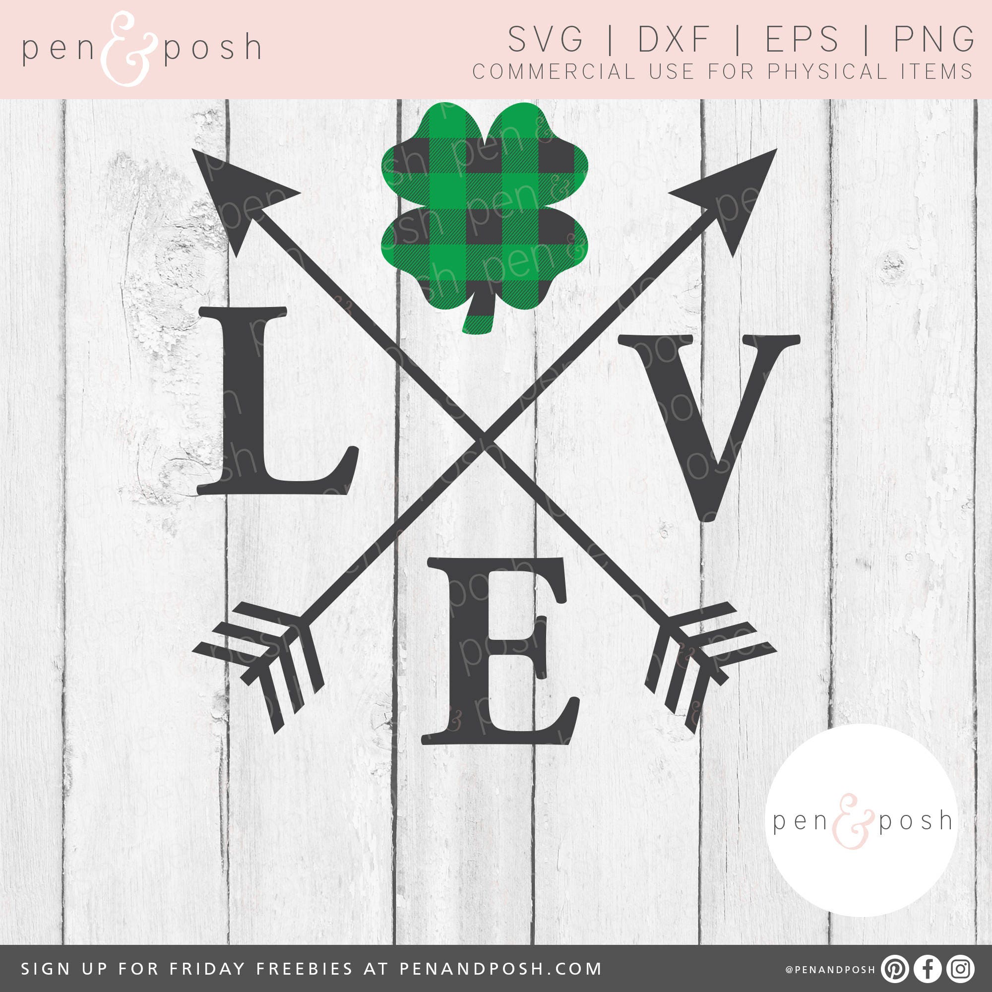 Love Shamrock SVG Shamrock SVG Love Clover SVG St - Etsy