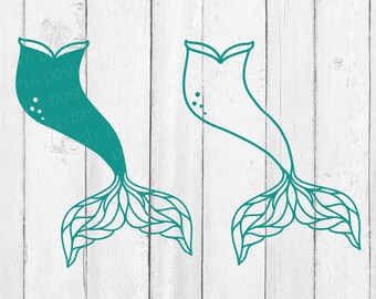 Mermaid Tails SVG - Mermaid Tails Cut File - Mermaid SVG -  Summer Mermaid SVG - Mermaid Cricut Cut Files - Mermaid Silhouette- Silhouette