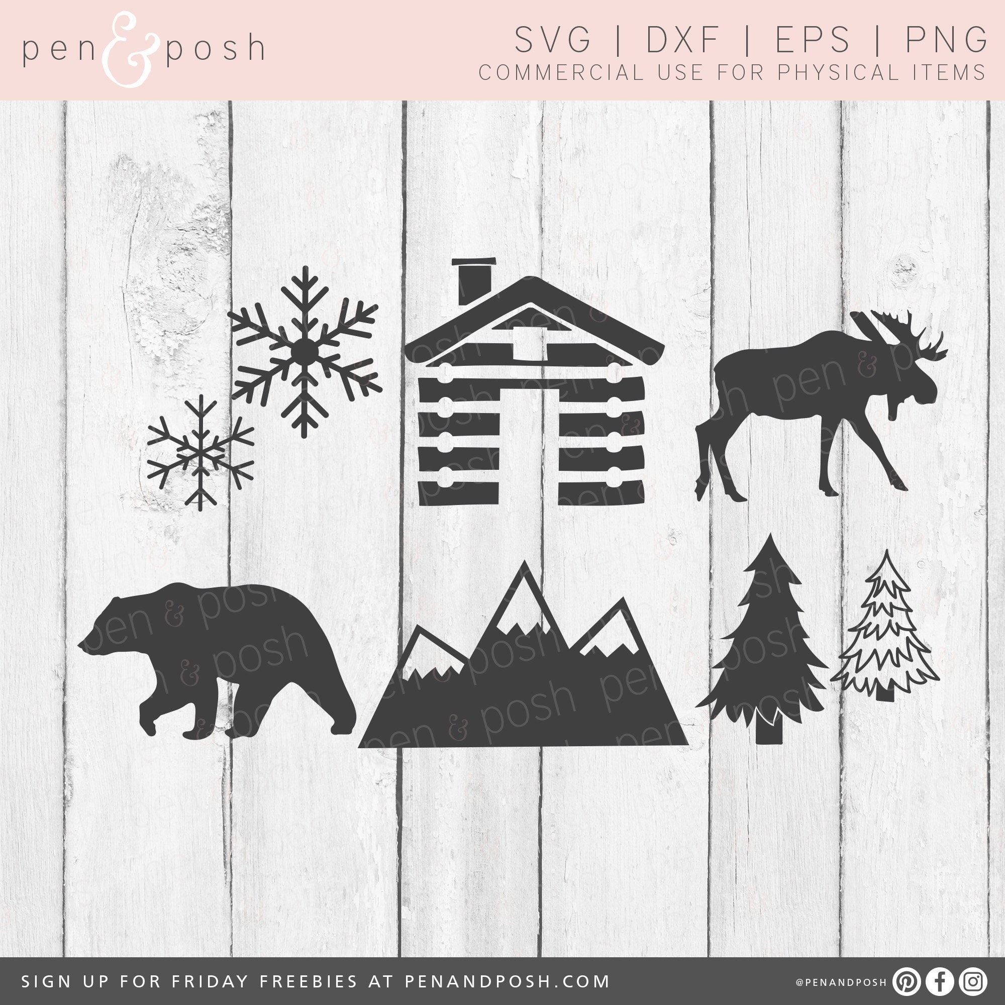 Download Mountain SVG Cabin SVG Woodland Svg Camping SVG | Etsy