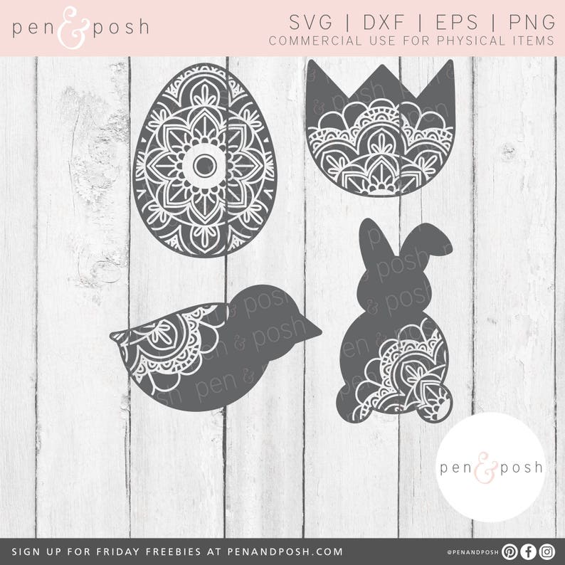 Download Easter SVG Mandala Rabbit SVG Zentangle Animals SVG | Etsy
