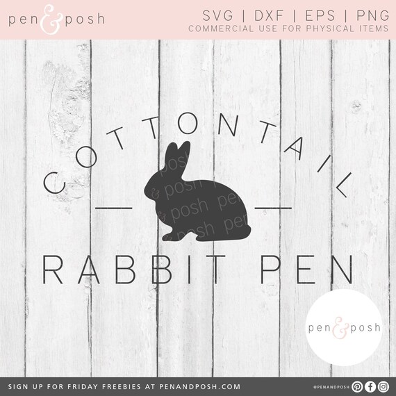 Easter Sign Svg Cottontail Rabbit Svg Rabbit Pen Rabbit Etsy