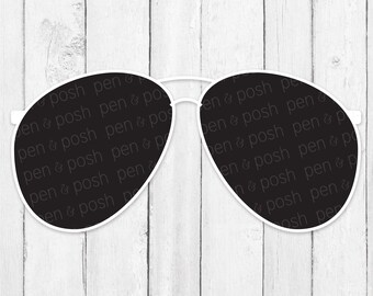 Simple Sunglasses SVG - Summer SVG - Beach SVG - Simple Sunglasses Dxf - Sunglasses ClipArt - Instant Download - Cricut Files - Simple Svg