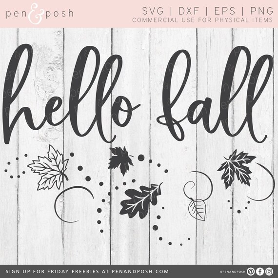 Hello Fall Svg Fall Svg Autumn Svg Thanksgiving Svg Etsy