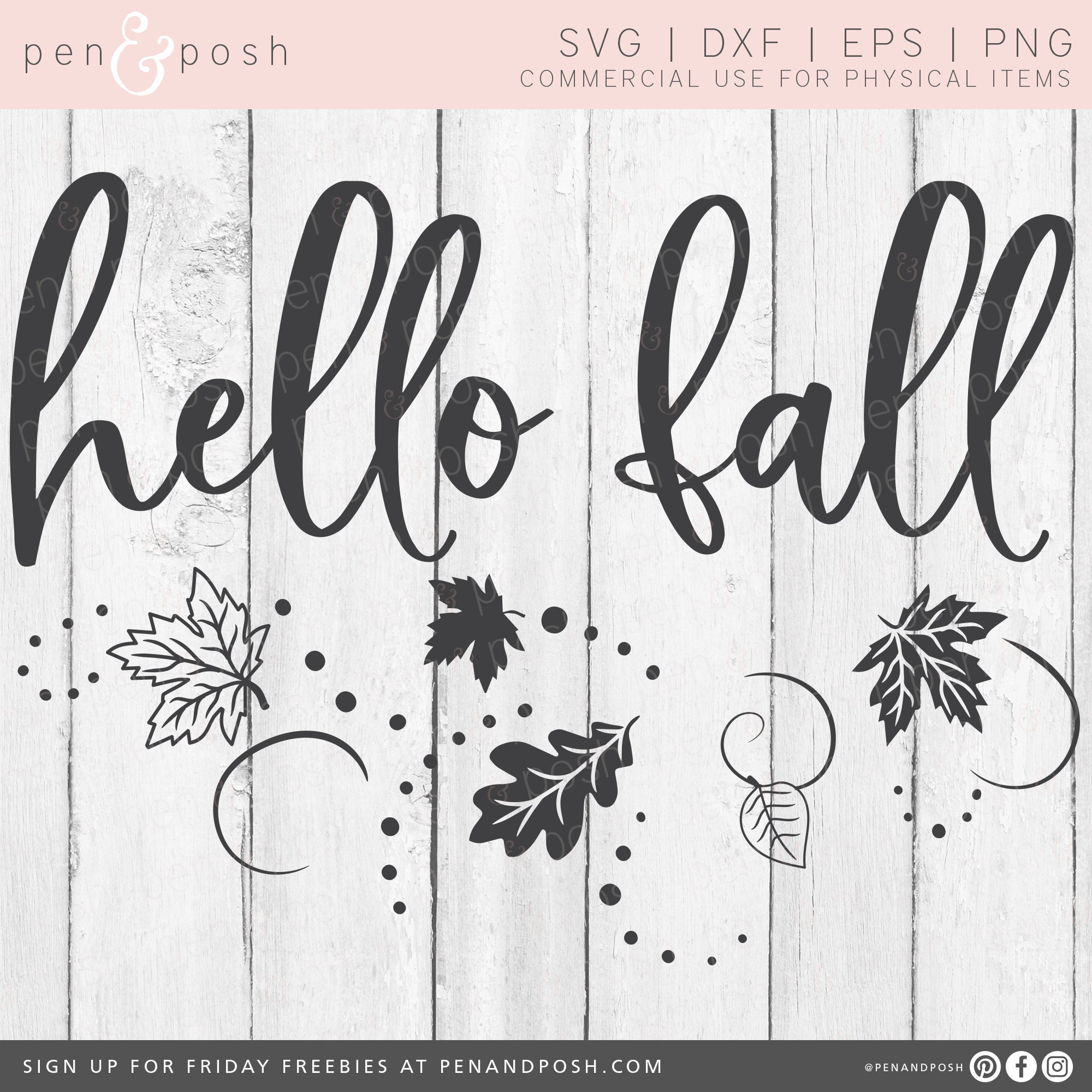 Download Hello Fall Svg Fall Svg Autumn Svg Thanksgiving Svg Etsy