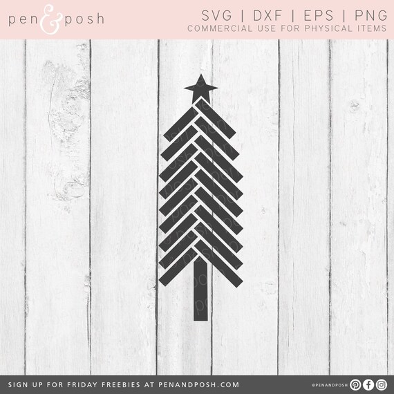 Herringbone Christmas Tree Christmas Tree Svg Herringbone Etsy