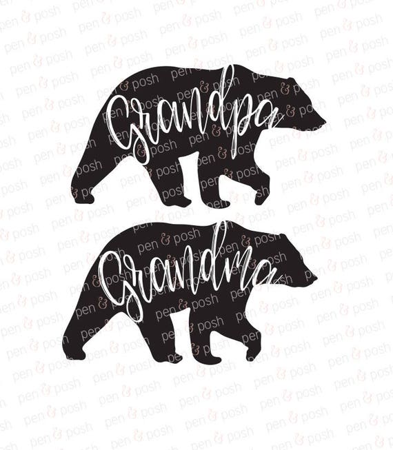 Download Grandma SVG Grandpa Svg Mama Bear SVG Papa Bear Svg | Etsy