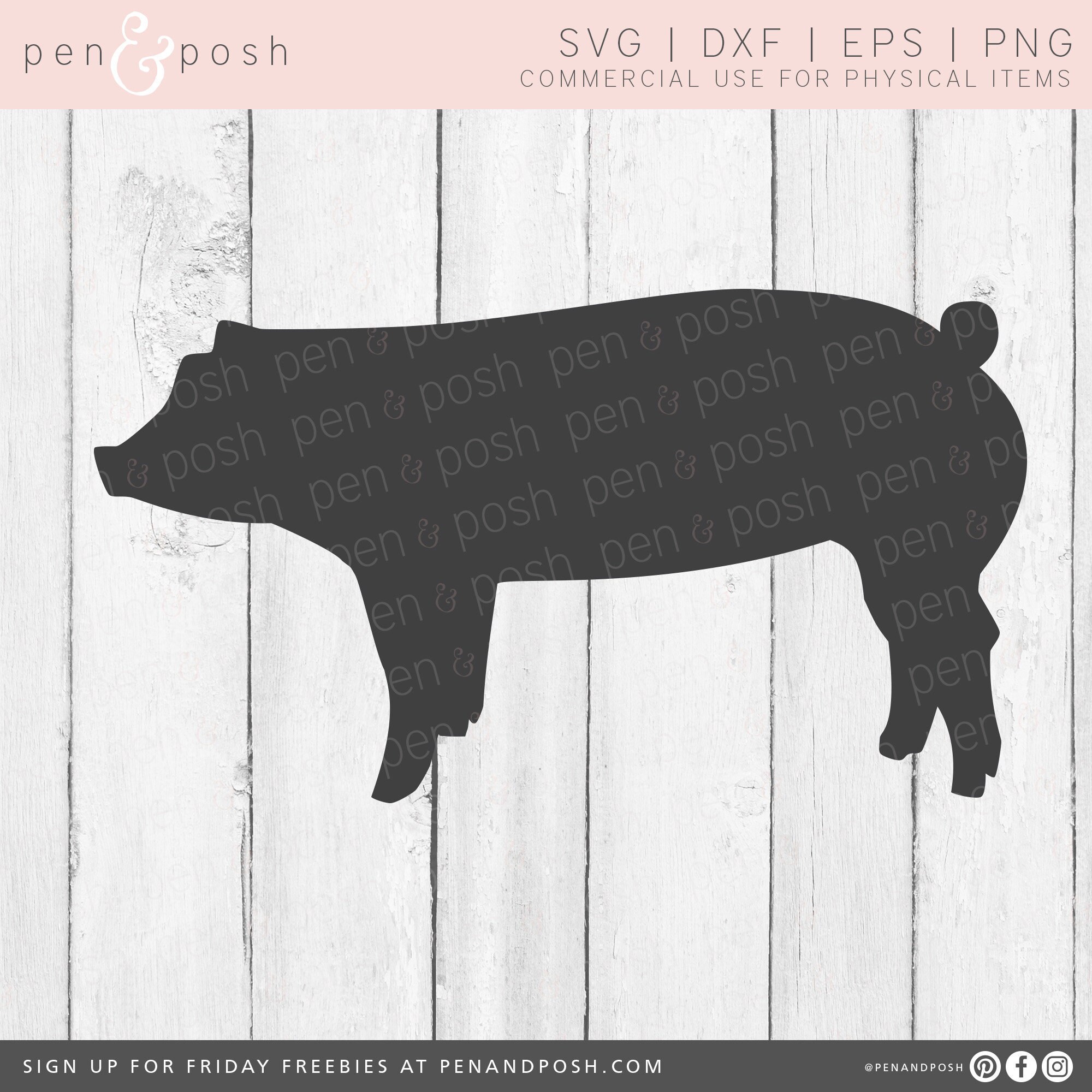 Download Pig SVG Show Pig SVG Show Pig Clipart Show Pig Cut File | Etsy