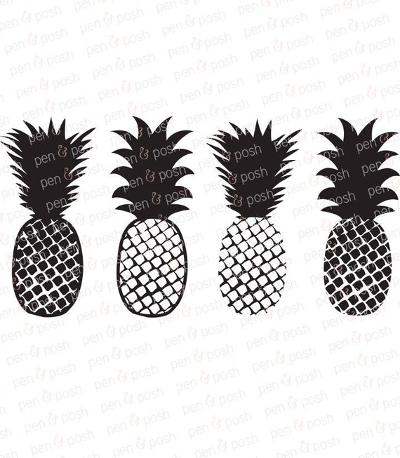 Pineapple DXF Pineapple SVG Pineapple Clipart Pineapple Etsy
