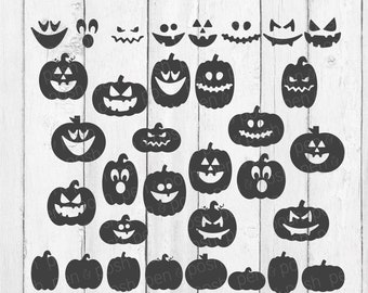 Pumpkin SVG - Halloween SVG - Jack O Lantern SVG - Jack-o-lantern Svg - Svg Files - Fall Svg - Pumpkin Svg Files Silhouette - Pumpkin Face