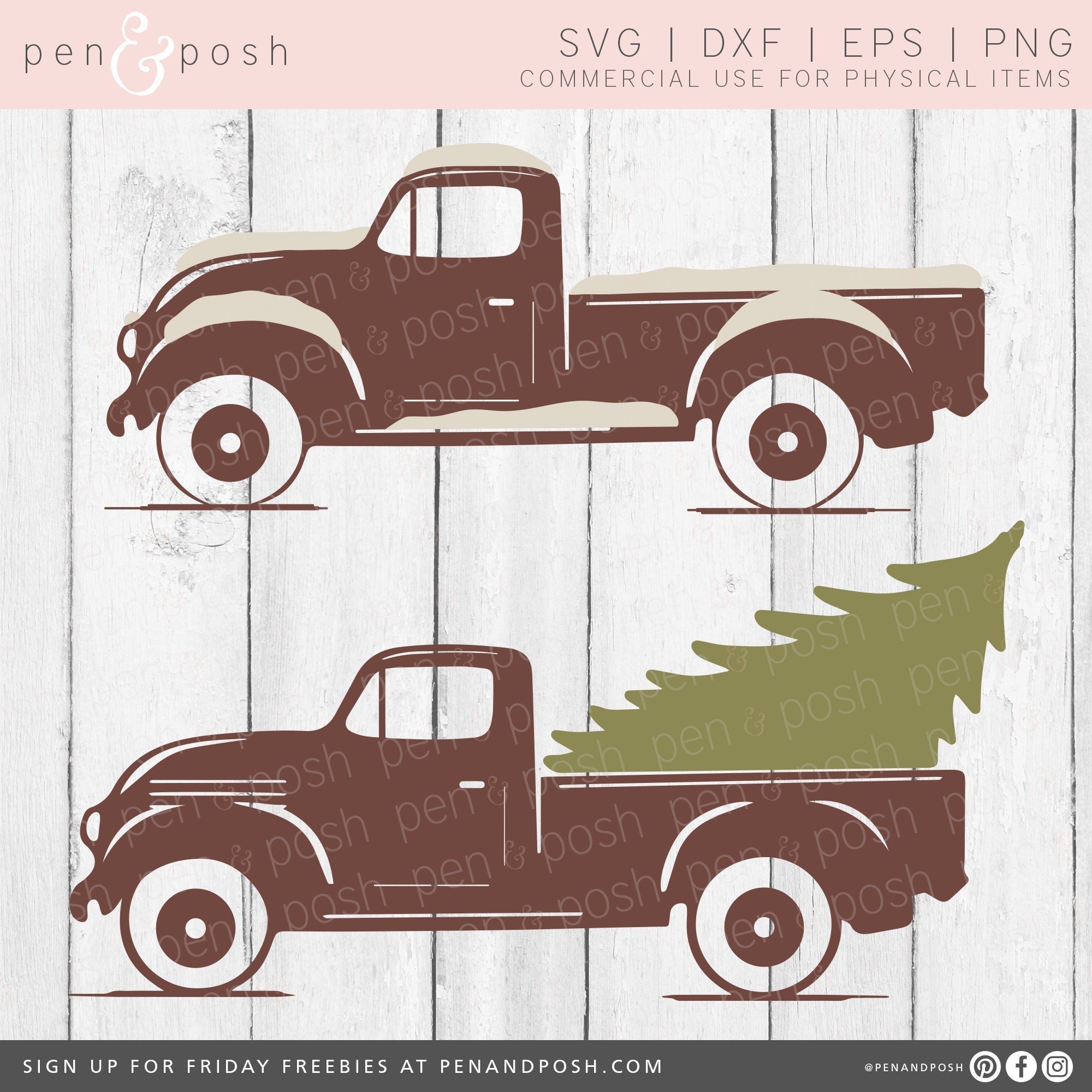 Christmas Tree Truck SVG Truck Svg Christmas Tree Cut File Etsy