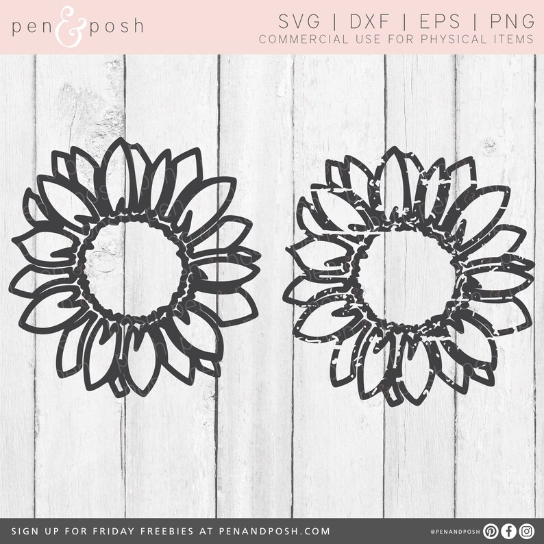 Download Sunflower SVG Sunflower Monogram Flower SVG Monogram SVg ...