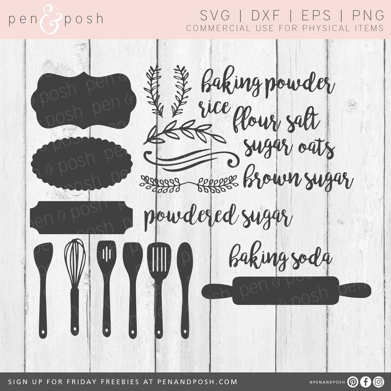Download Kitchen SVG Kitchen SVG Files Custom Labels Pantry | Etsy