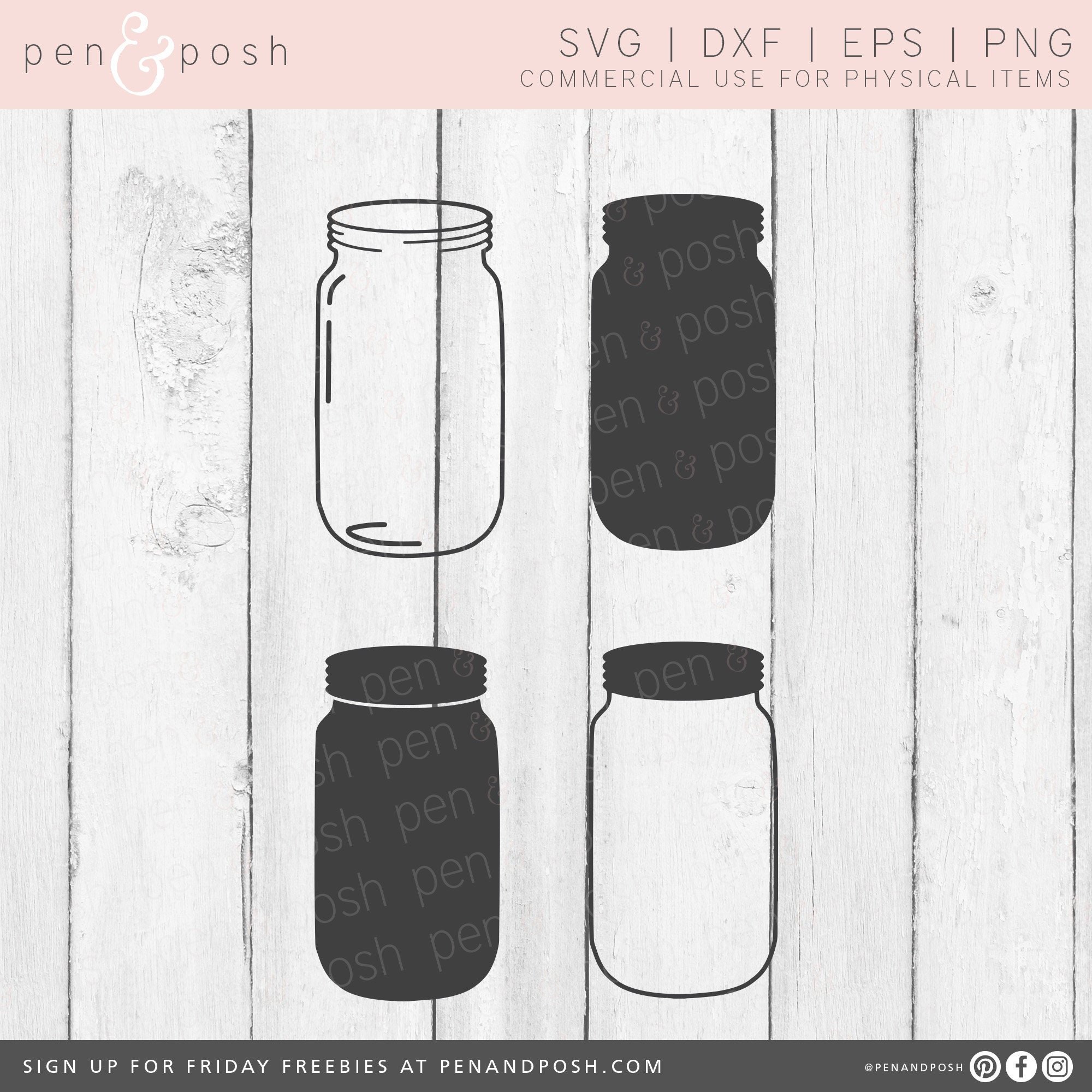 Download Mason Jar SVG Jar SVG Mason Jar Cut Files Mason Jar | Etsy