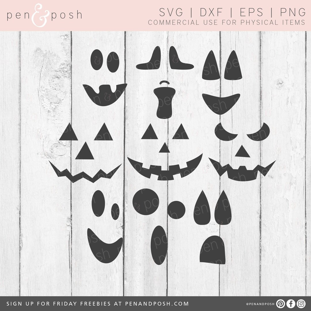 Halloween SVG - Pumpkin SVG - Pumpkin Faces SVG - Jack O Lantern Svg ...
