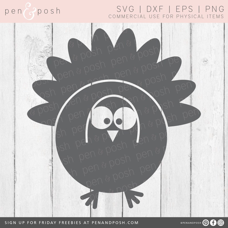 Turkey SVG Turkey SVG Files Turkey Silhouette and Cricut Cut File Turkey Clipart Turkey SVG Cut File