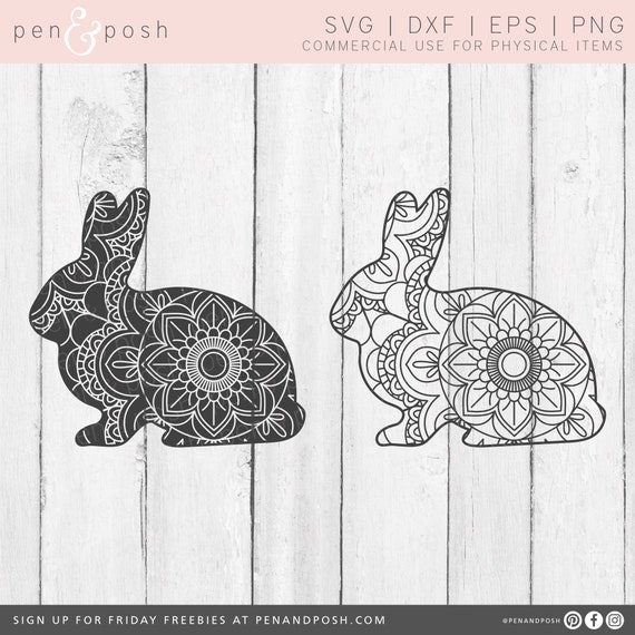 Download Rabbit Svg Bunny Svg Easter Bunny Svg Mandala Rabbit Svg Etsy