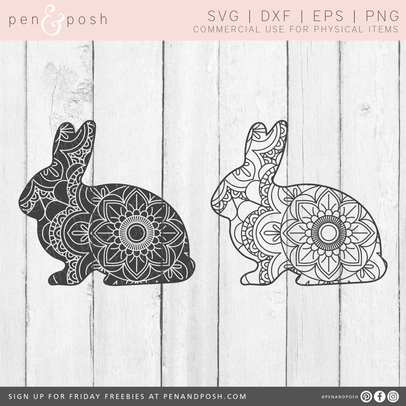 Download Rabbit SVG Bunny SVG Easter Bunny SVG Mandala Rabbit Svg ...